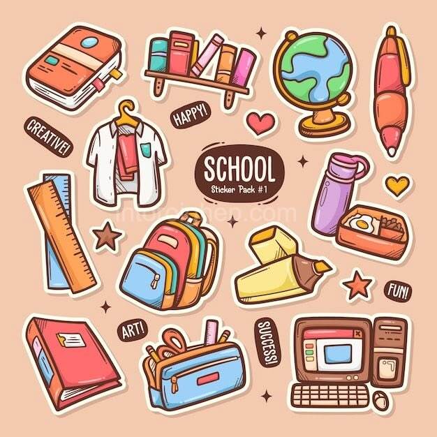 Mẫu sticker học tập cute - 11