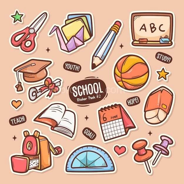 Mẫu sticker học tập cute - 18